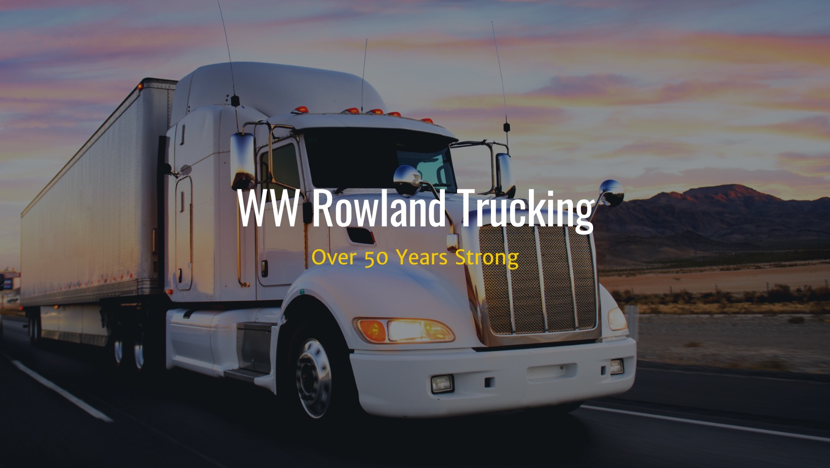 WW Rowland Trucking Facebook Page Re-design