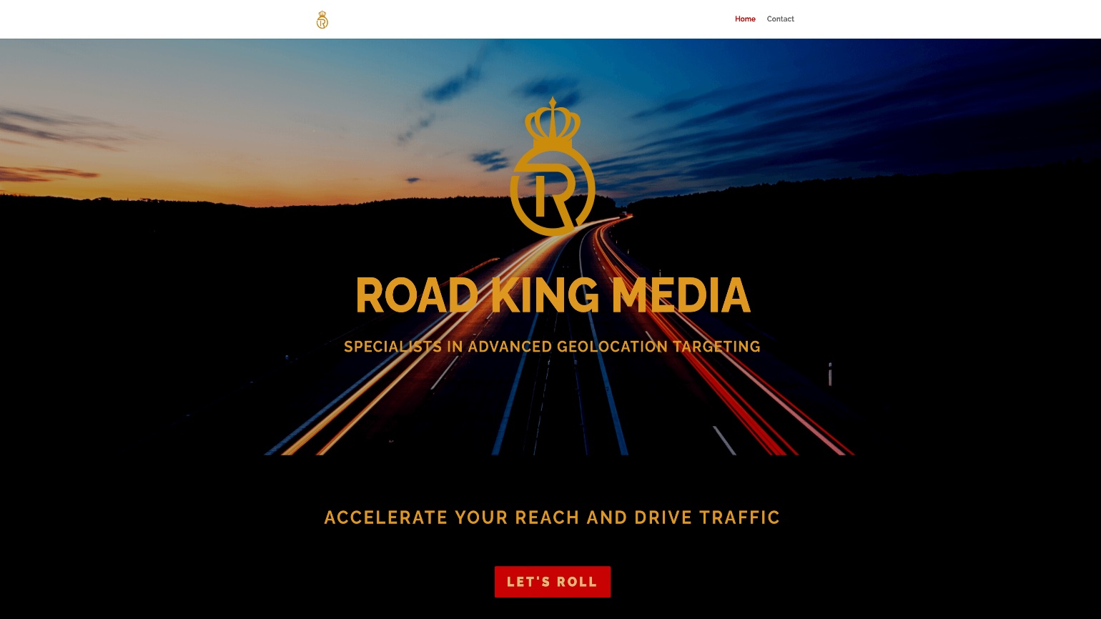 Road King Media website homepage designed by Media 3 Consulting